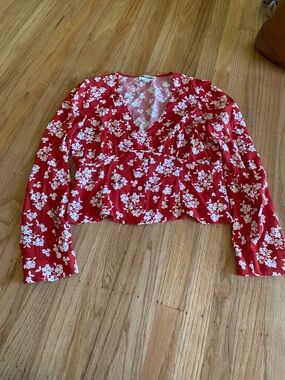 Rouje Red Merida Blouse Sz 38 new